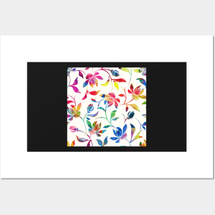 Cheerful Floral Pattern 2 Posters and Art